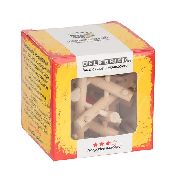 Головоломка деревянная, 1 шт, 12 сестер 24 элемента, Delfbrick DLS-13