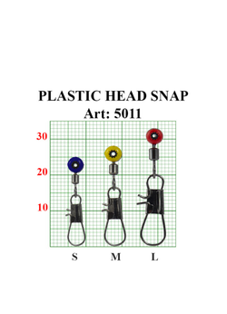Застежка рыболовная Fish Crystal  PLASTIC HEAD SNAP 5011 L (5 упаковок)