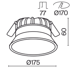 Встраиваемый светильник Technical DL055-24W3-4-6K-W