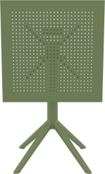 Стол пластиковый складной Siesta Contract Sky Folding Table 60, оливковый