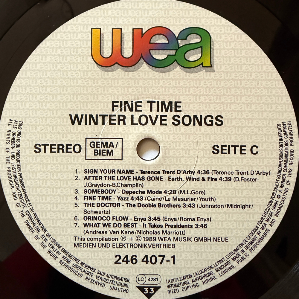 Сборник Fine Time - Winter Love Songs 2LP (Германия 1989г.)