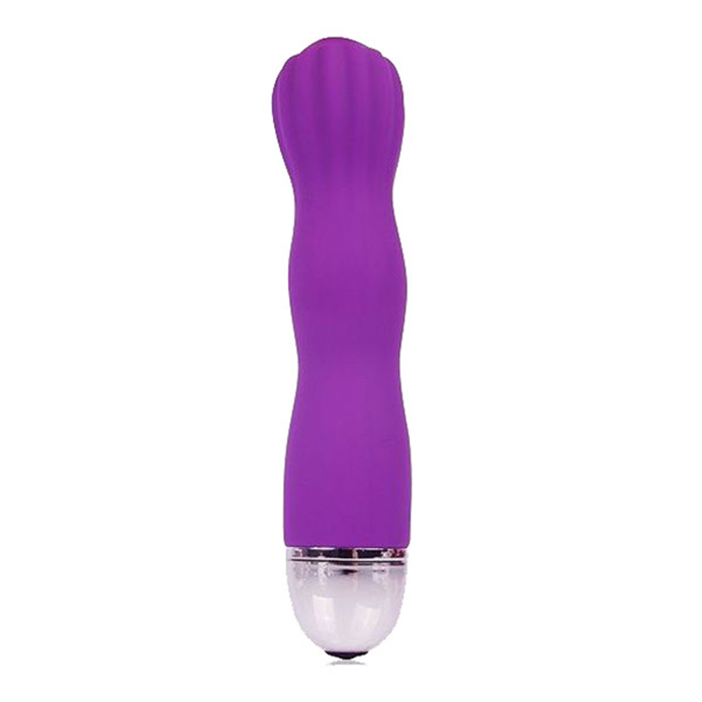 Фантазийный фиолетовый силиконовый вибратор 13,7см Bior Toys Cosmo CSM-23097