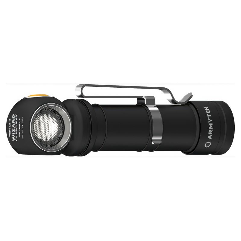 Налобный фонарь Armytek Wizard C2 Pro Max Magnet USB — максимальная яркость до 4000 люмен и угол освещения 110°:150°.