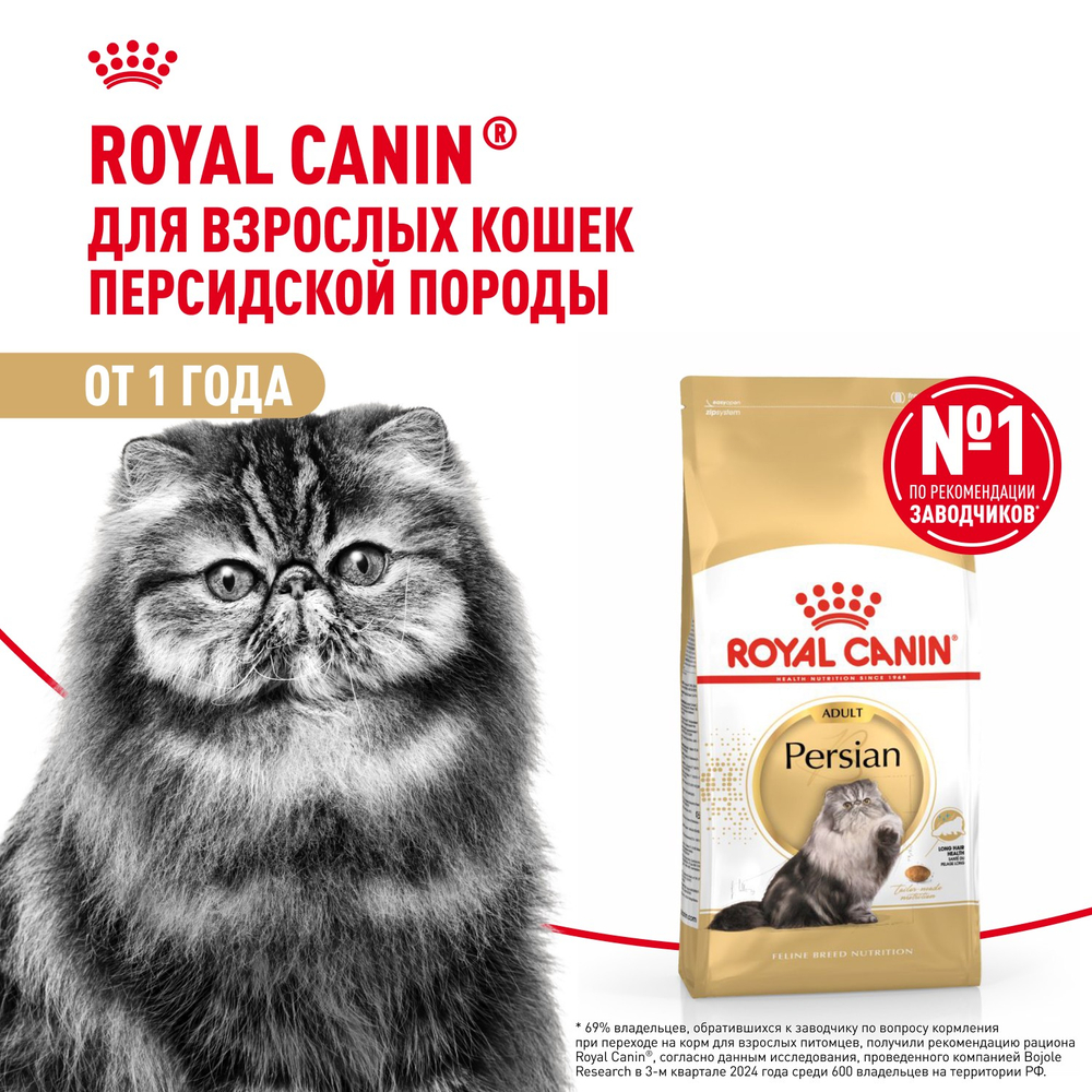 Royal Canin Persian Adult Персиан Эдалт Корм сухой для взрослых кошек породы персидская от 12 месяцев 4кг