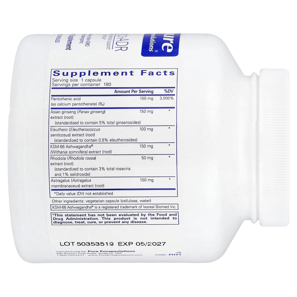 Pure Encapsulations, Phyto-ADR, 180 Capsules