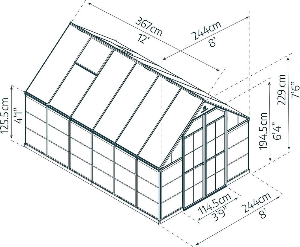 Садовый павильон - оранжерея Palram Balance 8 x 12 ft