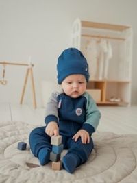 Комбинезон-косуха Колор блок "Деним" утепленный 0+