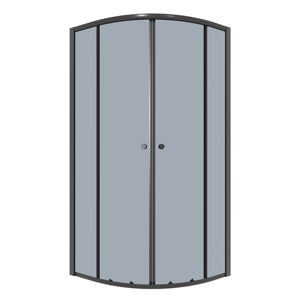 Душевое ограждение Niagara Eco NG-1003-14T (80х80х190) четверть круга,раздвижное,черный,стекло тонированное,1 место