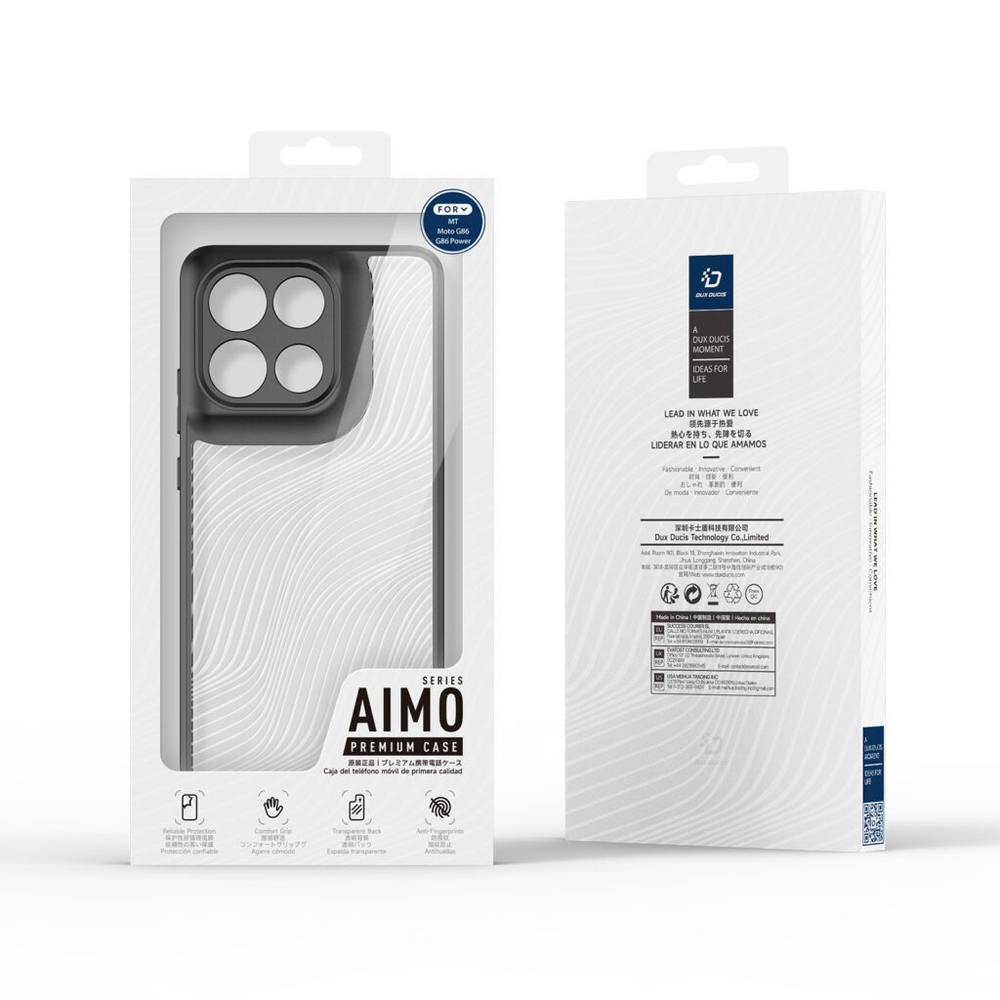 Защитный прозрачный чехол от Dux Ducis для смартфона Motorola G86, серия Aimo Series Case