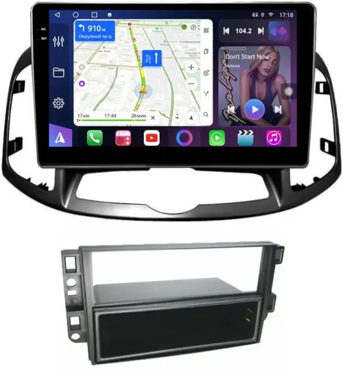 Магнитола для Chevrolet Captiva 2011-2015 (перенос БК вниз) - FarCar S500-TS18 монитор 10.36" QLED на Android 14, CarPlay, 4G SIM-слот