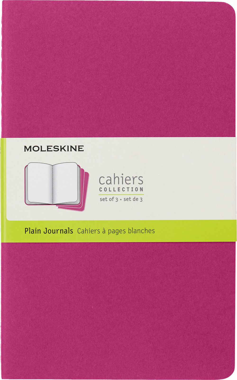 Блокнот Moleskine Cahier Journal (CH018D17) 13х21 см, 80стр. без линовки, обложка картон, розовый неон (3шт)