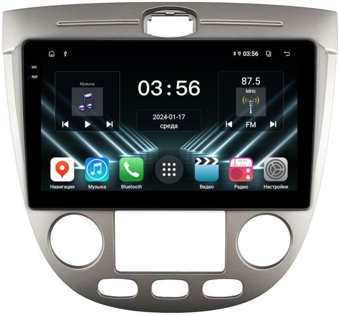 Магнитола для Chevrolet Lacetti хэтчбек (климат) - FarCar S400-DX монитор 9.5" IPS на Android 13, CarPlay