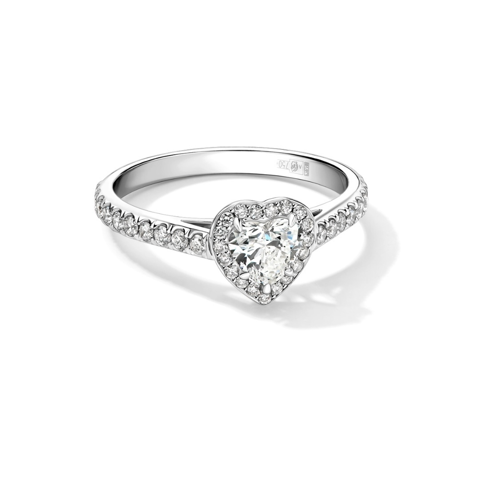 Кольцо с бриллиантом Cердце 0.5 ct