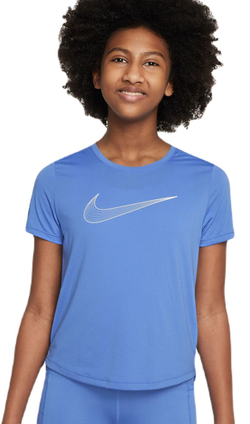 Футболка для девочки теннисная Nike Dri-Fit One Short Sleeve Top GX - polar/white