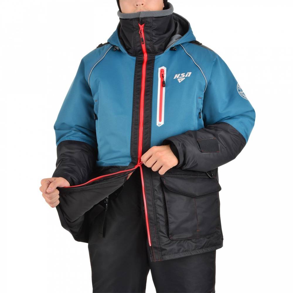 Костюм-поплавок мужской зимний "Rescuer VII comfort" -45, hardguard, бирюза, ХСН