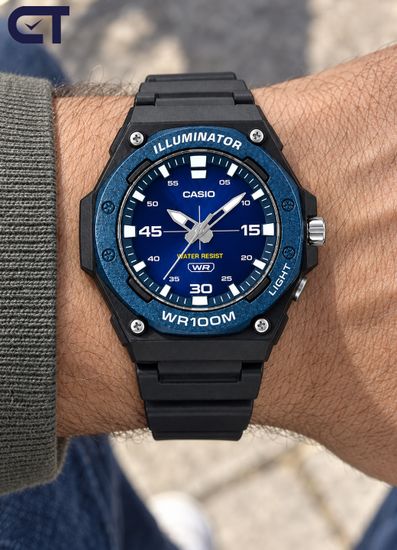 CASIO MW-620H-2A CASIO Collection мужские наручные часы — мощный спортивный дизайн, LED-подсветка и водостойкость 100 м