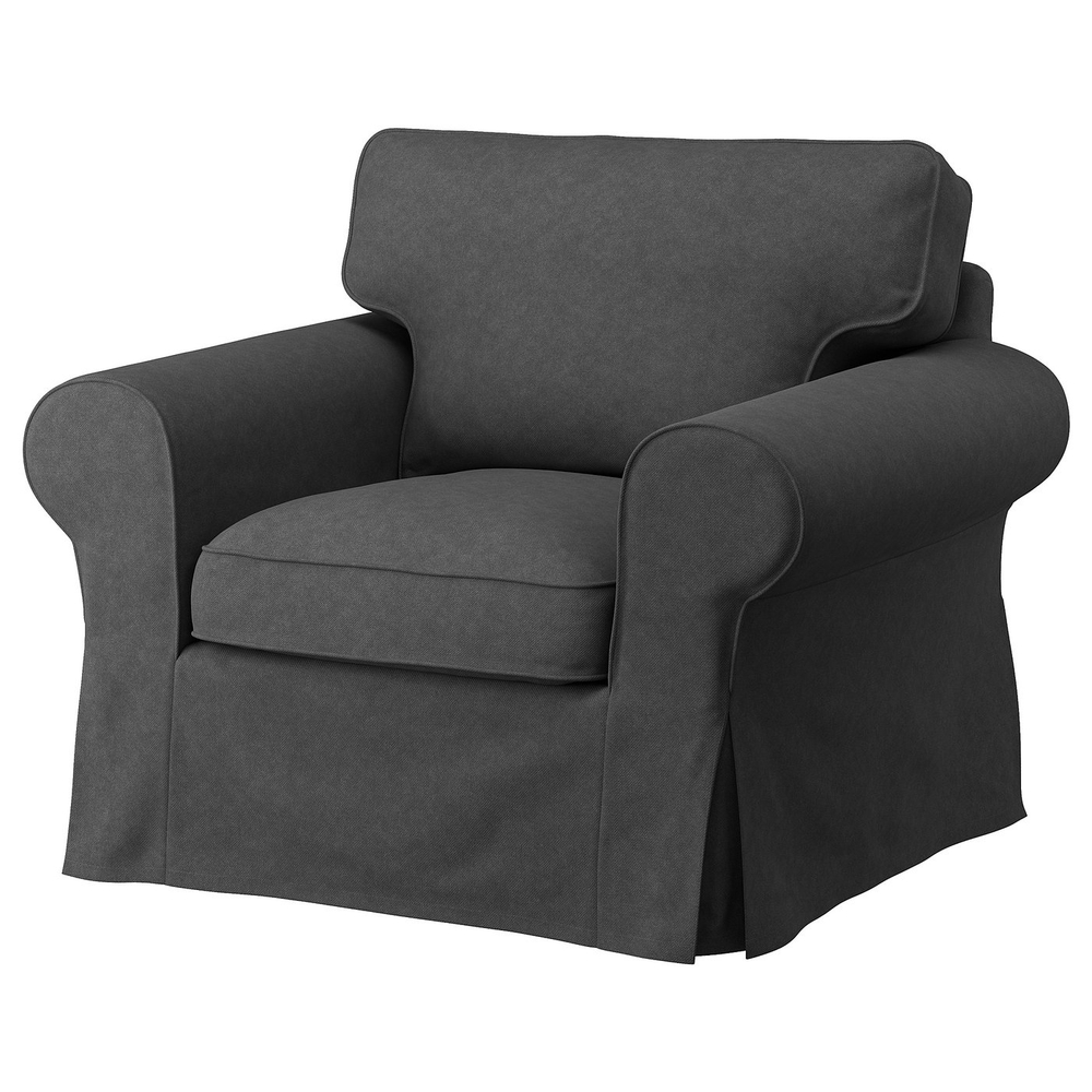IKEA EKTORP  (ИКЕА ЕКТОРП)  -  Чехол на кресло - Таллмюра средний серый