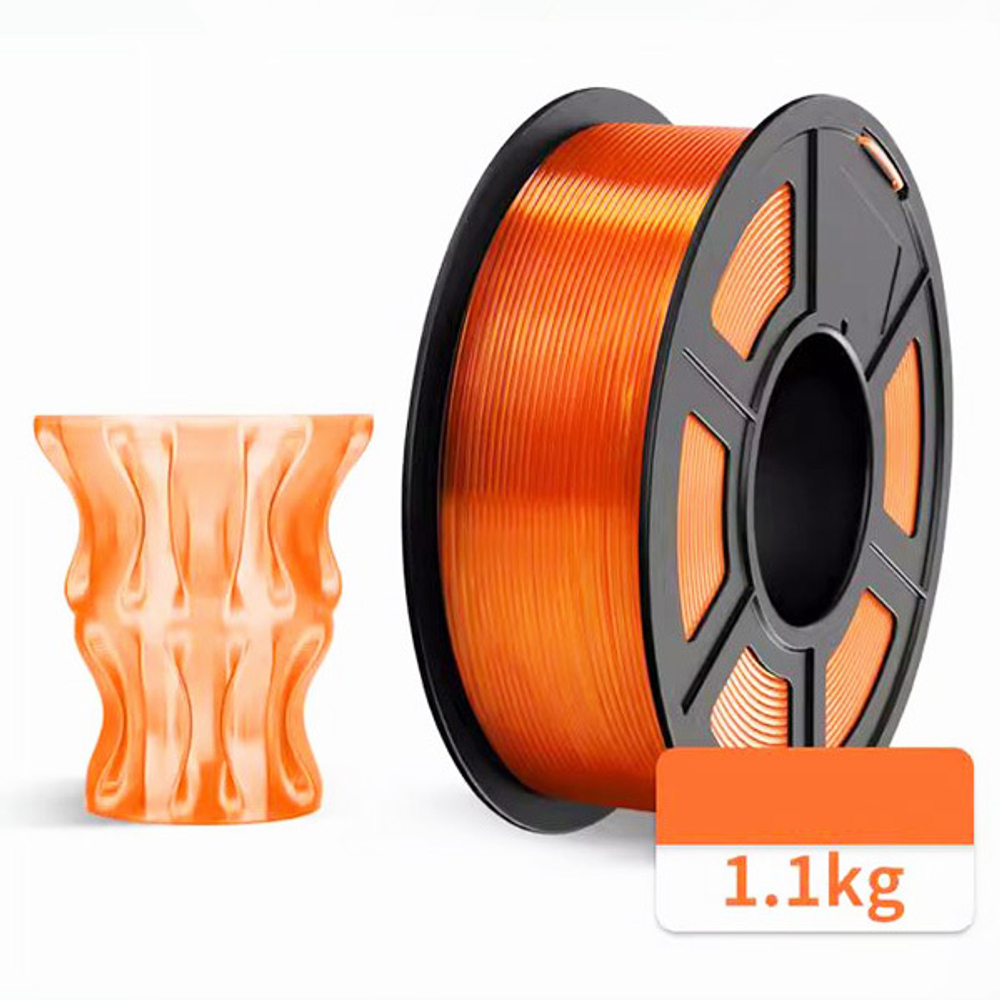 Пластик JAYO - PETG\1.75\1.1кг - Прозрачный оранжевый