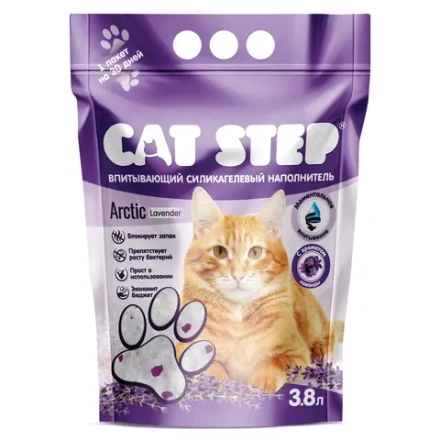 Наполнитель силикагель, 3.8л Cat Step Arctic LAVENDER