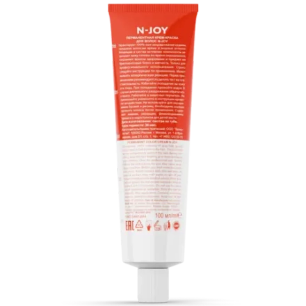 OLLIN PROFESSIONAL N-JOY - перманентная крем-краска для волос, 7/44 русый интенсивно-медный, 100 мл