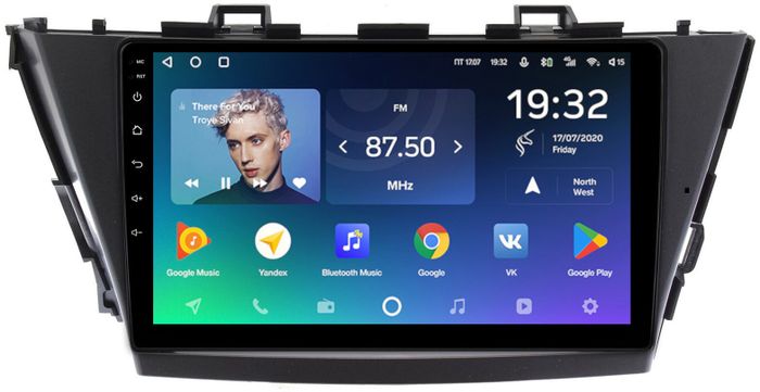 Магнитола для Toyota Prius Alpha 40 2011-2014 (правый руль) - Teyes CC2 PLUS монитор 9" QLED, Android 10, Быстрая, SIM-слот