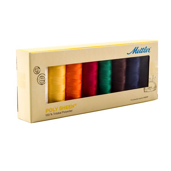 Нитки швейные (набор) Mettler Poly Sheen в подарочной упаковке, 8 катушек, PS8-KIT