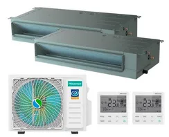Мульти сплит-система Hisense канального типа 2х ADT-09UX4RBL8 / AMW2-18U4RXC
