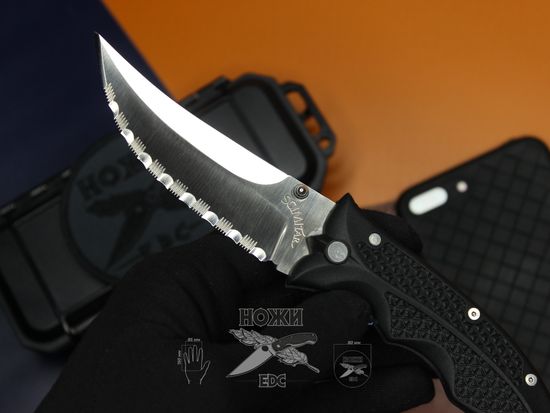 Складной нож Коллекционный Cold Steel Scimitar Serrated 25SS c клинком из стали VG-1, рукоять Zytel