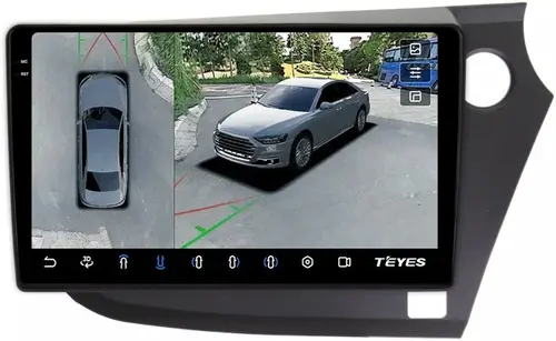 Магнитола для Honda Insight 2 2009-2014 (правый руль) - Teyes CC3-2K-360 на Android 10, Быстрая, 2K QLED, CarPlay, 4G SIM-слот, 4 камеры в комплекте