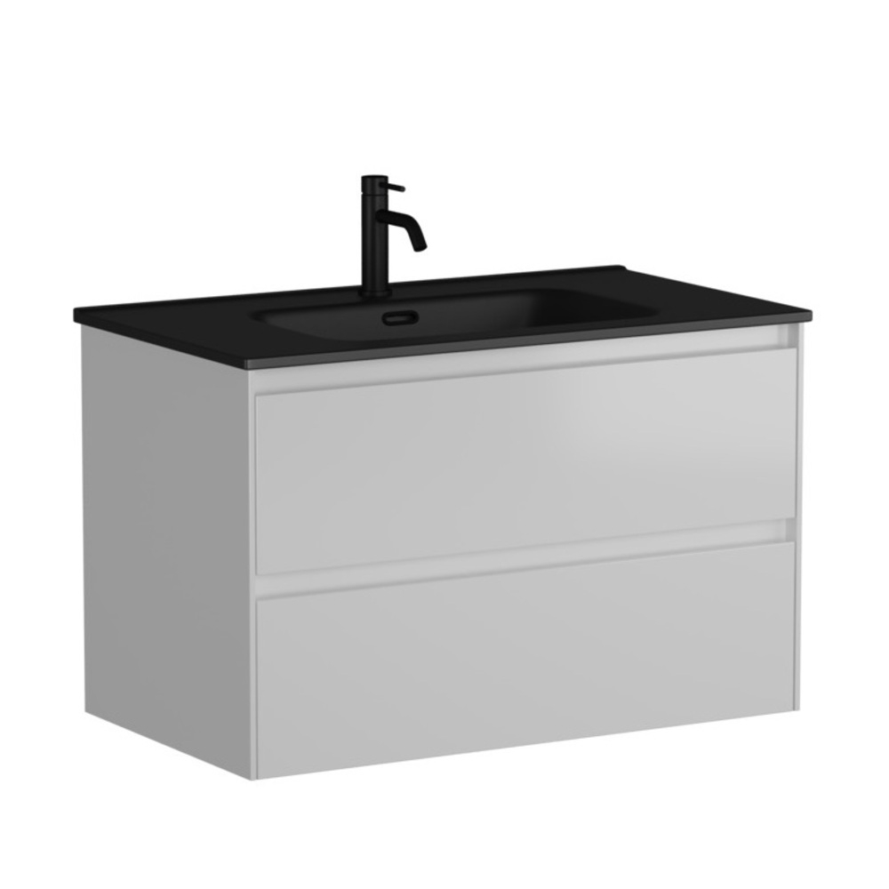 Тумба подвесная под раковину Sancos Cento, белый глянец 790х450х500, арт. CN80W