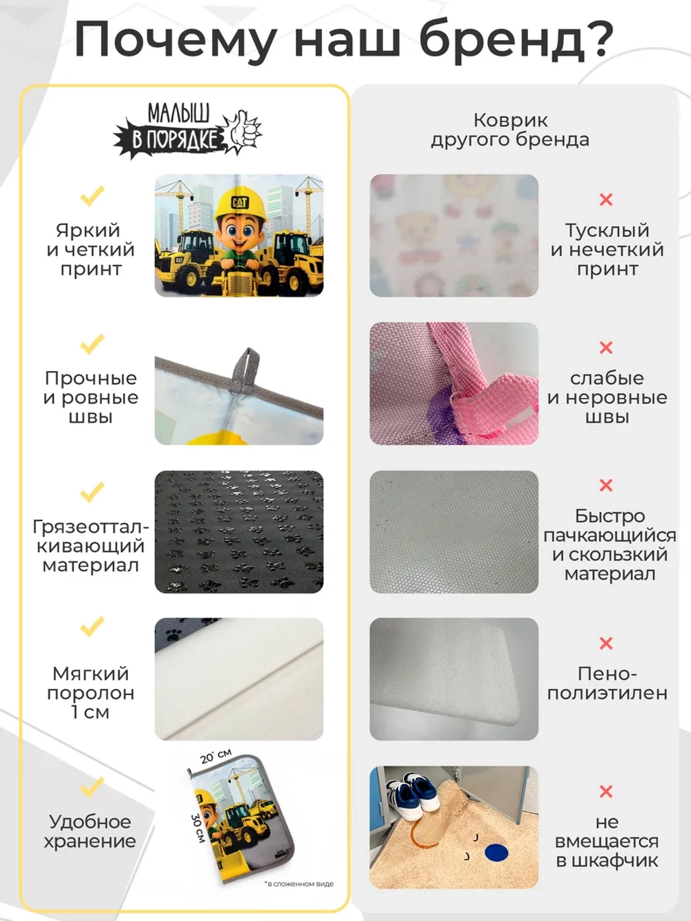 Коврик в садик для переобувания мальчику