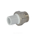 Муфта трубная PP-R комбинированная разъемная белая Дн 20х1/2" Ру25 наруж пайка/НР VALFEX 10158015