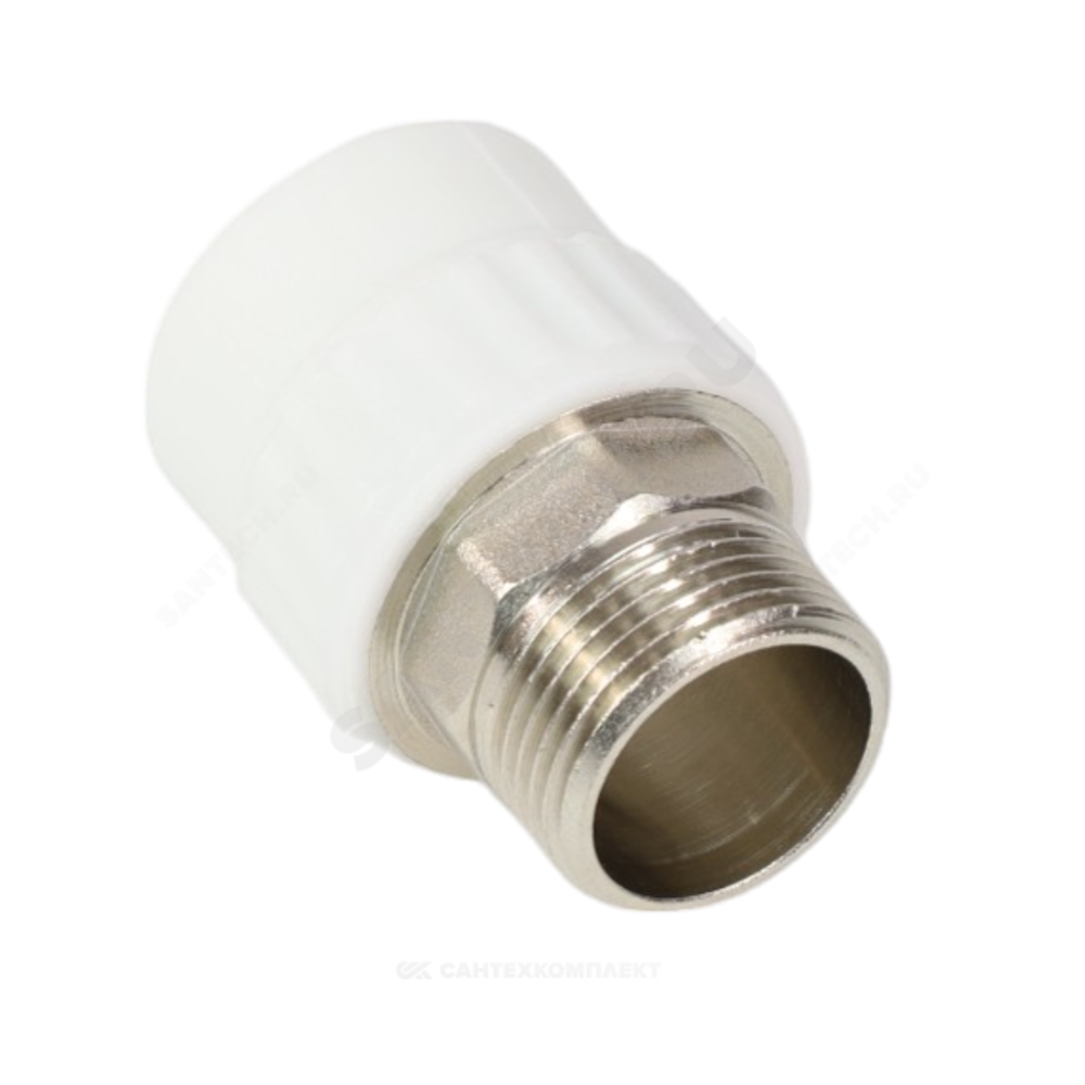 Муфта PP-R комбинированная белая Дн 75х2 1/2" НР под ключ VALFEX 10135075