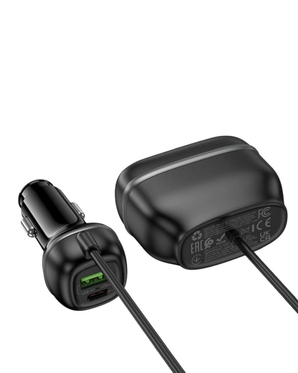 Автомобильное заряд. устр. Hoco Z59A 240w 2USB/2T-C/1-12V чёрный