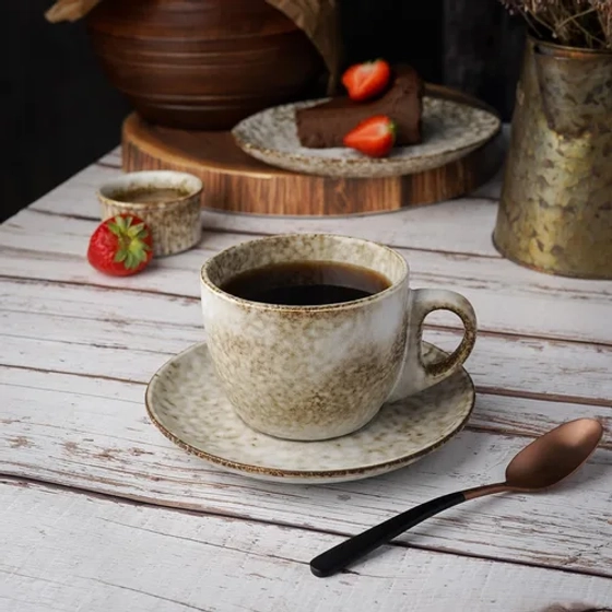 Чайная пара 330 мл d 9,8 см h7,5 см Brown Spider Silk P.L. Proff Cuisine [4]
