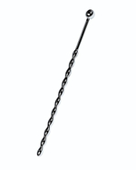 Серебристый длинный уретральный плаг-косичка TOYFA Metal - 15,7 см. (Цвет: серебристый)