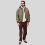 Бомбер Alpha Industries MA-1 Hooded Logo Oxford OG-107 Green (Зеленый)