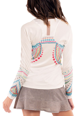 Женская теннисная футболка (дл. рукав) Lucky in Love Desert Vibes Long Sleeve - white