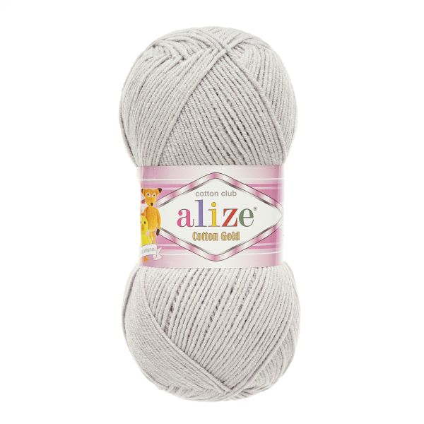 Пряжа Alize (Ализе) Cotton Gold / уп.5 мот. по 100 г, 330м, 200 серый A