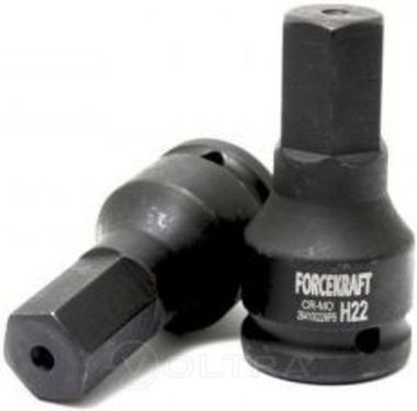 Головка-бита ударная 6-гранная 38мм,3/4'' FORCEKRAFT FK-26410038MPB
