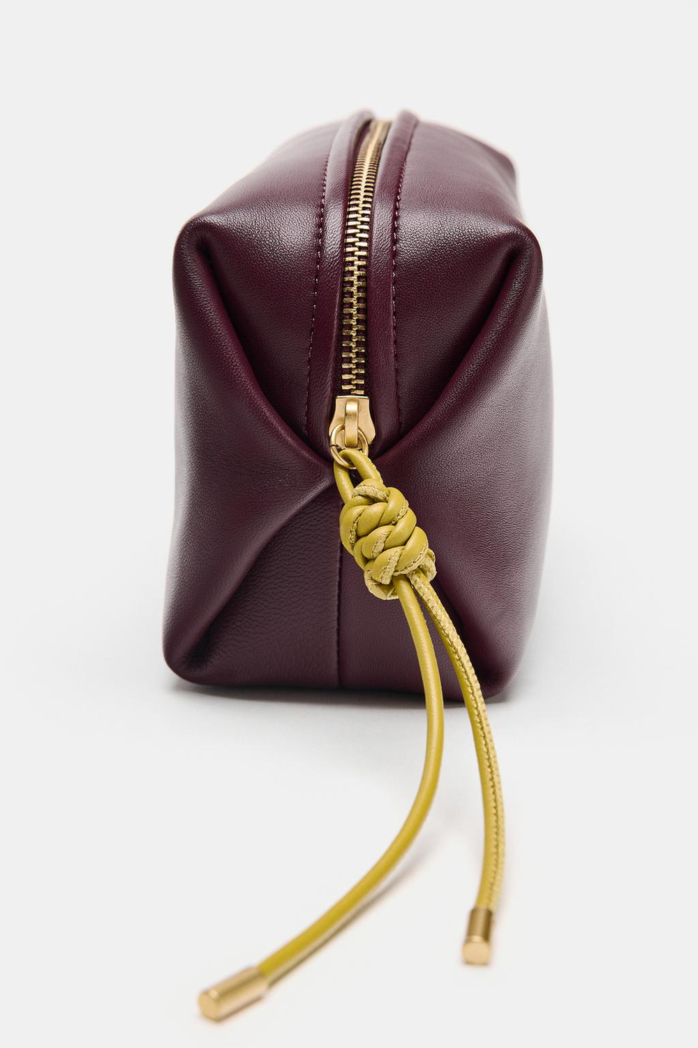 ZARA КОЖАНЫЙ НЕСЕССЕР, БОРДОВО-КРАСНЫЙ