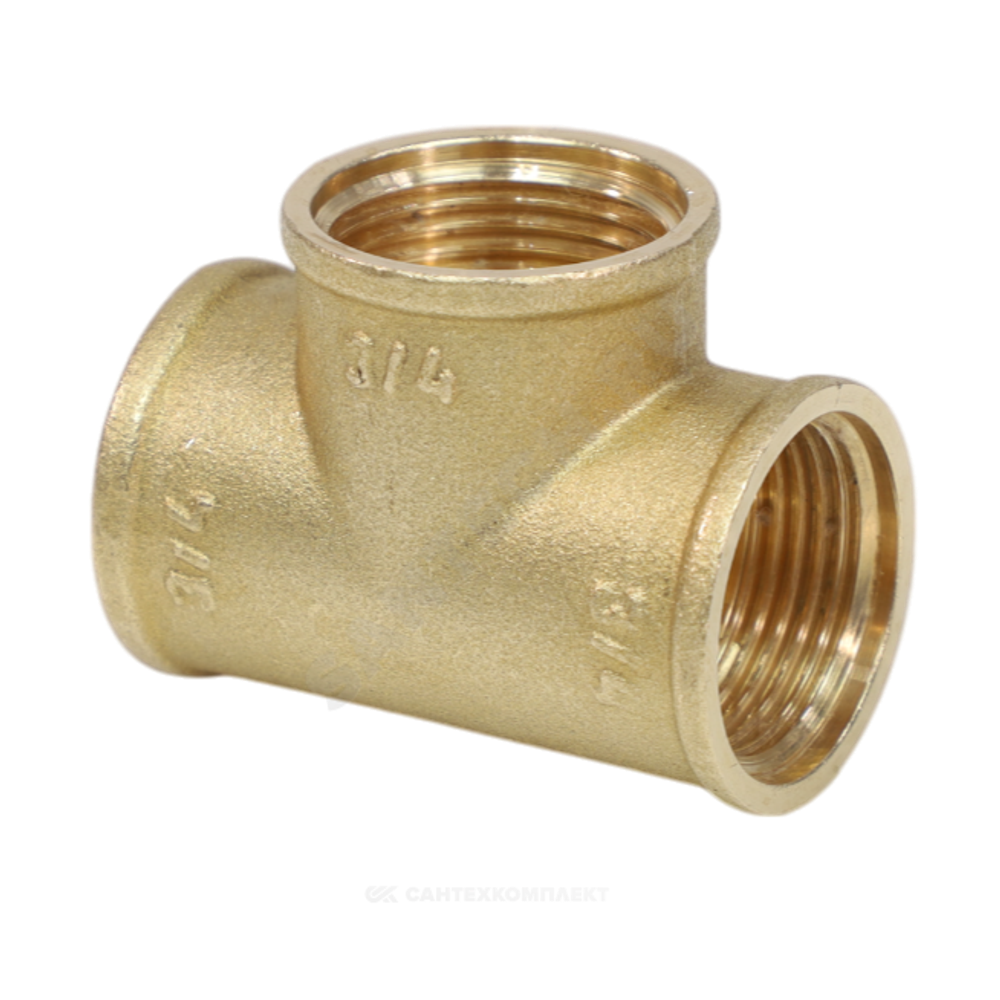 Тройник латунь Ду 15 (1/2") ВР/ВР VALFEX VF.130.L.012