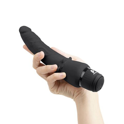 Черный анальный вибратор 7 Slim Anal Realistic Vibrator - 20 см. (Цвет: черный)