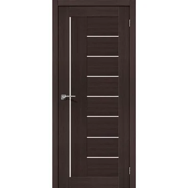 Межкомнатная дверь экошпон Bravo Порта-29 wenge veralinga остеклённая