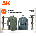 Набор красок AK interactive German Field Grey Uniforms Set 3G, 6 красок