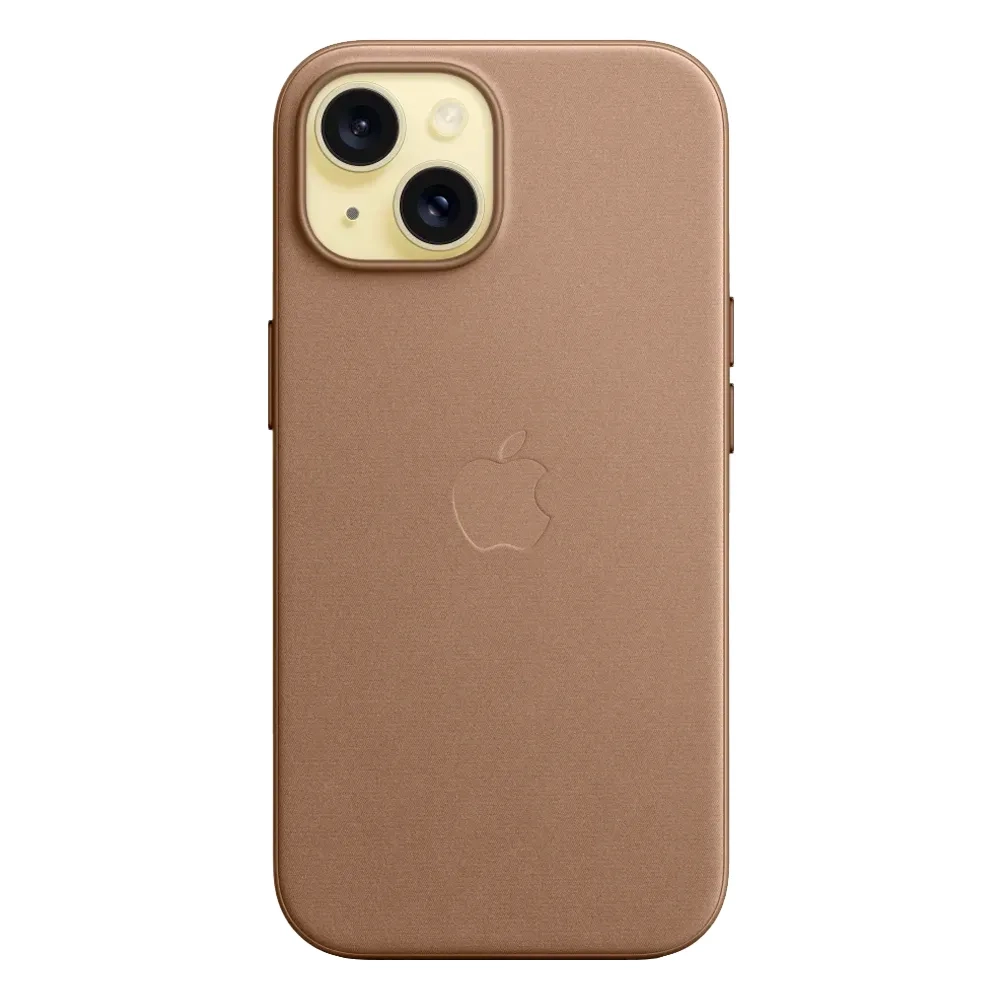 Тканевый чехол с поддержкой MagSafe Apple FineWoven Case для iPhone 15, Taupe (Светло-бежевый)