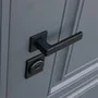 Входная дверь Гермес Неоклассика серая с зеркалом