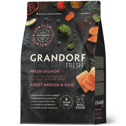 Grandorf Fresh, Fresh Salmon, Adult Medium & Maxi для собак средних и крупных пород (Свежее филе лосося с бататом)