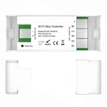 WI-FI контроллер RGBCW для светодиодных лент 12/24V 8A ST9000.500.01RGBCW ST-Luce