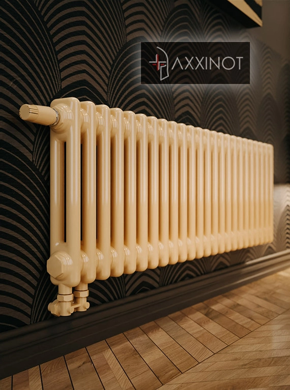 Axxinot Sentir 2037 - двухтрубный трубчатый радиатор высотой 370 мм, нижнее подключение с термовентилем